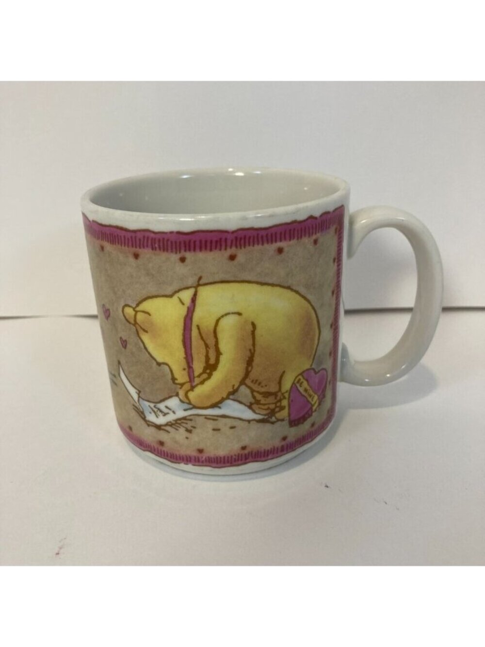 Disney Classic Winnie the Pooh Mug Valentines Note Letter I Love You